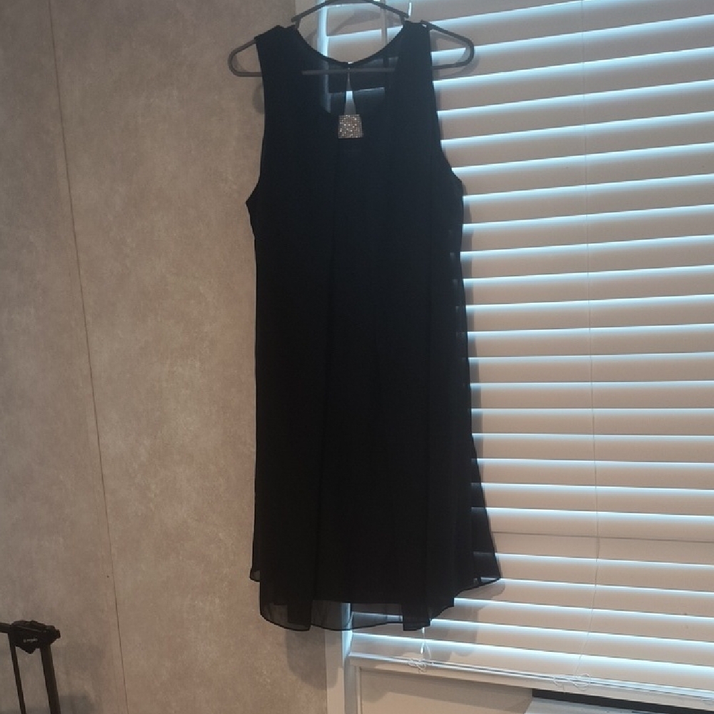 J.B.S. Black Halter Sheath Midi Dress